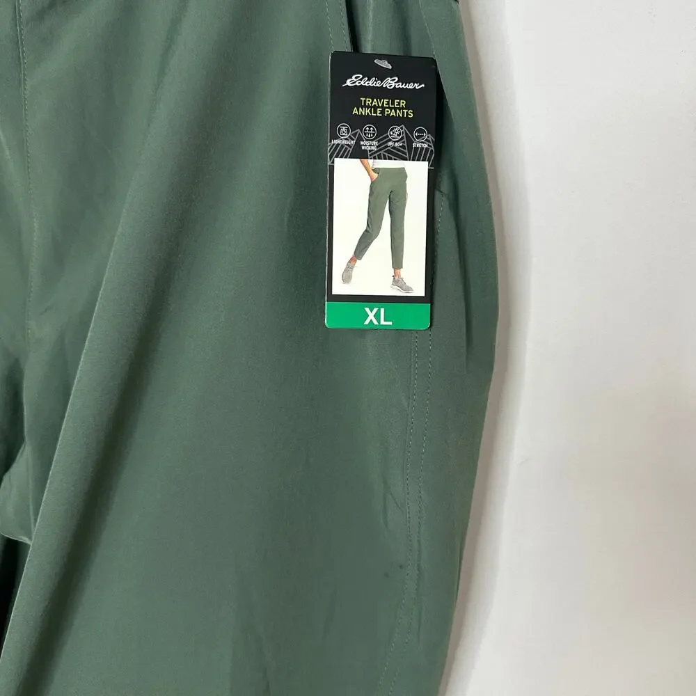 NWT! Eddie Bauer Traveler Ankle Pants, Green, Size XL Women's - Picture 3 of 8